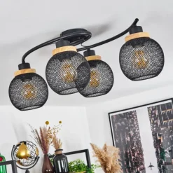 Lampes À Boules-hofstein Plafonnier Reiden Noir, 4 lumières