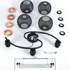 Lampes À Boules-hofstein Plafonnier Reiden Noir, 4 lumières