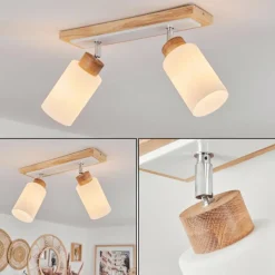 hofstein Plafonnier Represita Écru, Blanc, 2 lumières