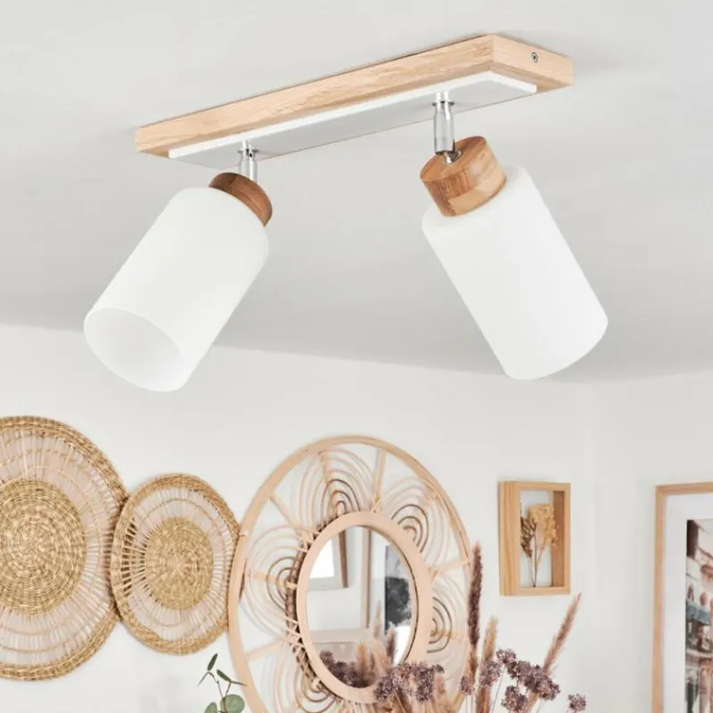 hofstein Plafonnier Represita Écru, Blanc, 2 lumières