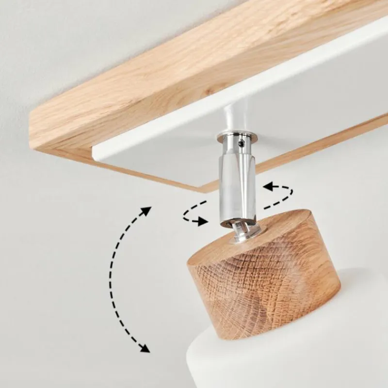 hofstein Plafonnier Represita Écru, Blanc, 2 lumières