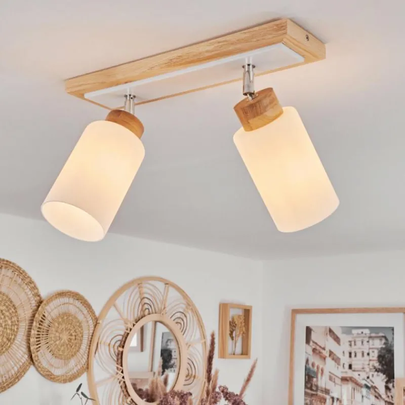 hofstein Plafonnier Represita Écru, Blanc, 2 lumières