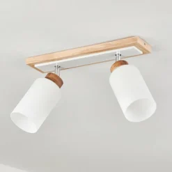 hofstein Plafonnier Represita Écru, Blanc, 2 lumières