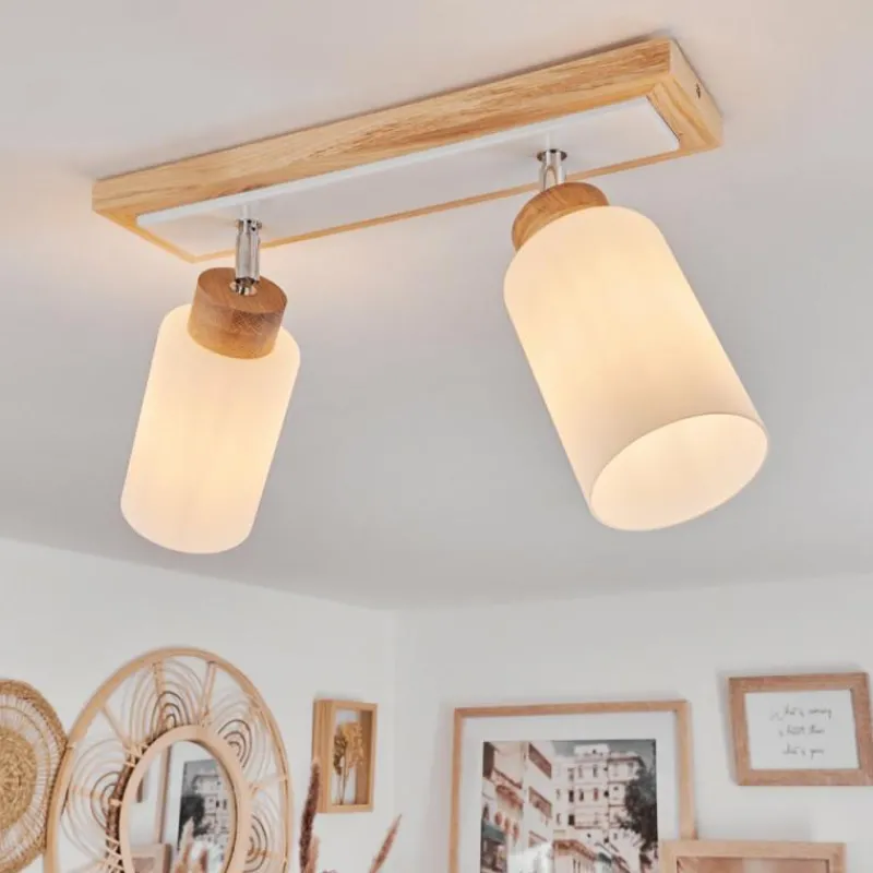 hofstein Plafonnier Represita Écru, Blanc, 2 lumières