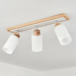 Luminaires Scandinaves-hofstein Plafonnier Represita Écru, Blanc, 3 lumières