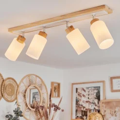 Luminaires Scandinaves-hofstein Plafonnier Represita Écru, Blanc, 4 lumières