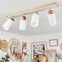 Luminaires Scandinaves-hofstein Plafonnier Represita Écru, Blanc, 4 lumières