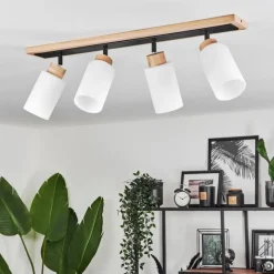Luminaires Scandinaves-hofstein Plafonnier Represita Écru, Noir, 4 lumières