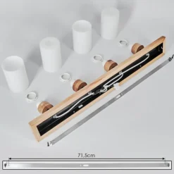 Luminaires Scandinaves-hofstein Plafonnier Represita Écru, Noir, 4 lumières