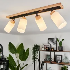 Luminaires Scandinaves-hofstein Plafonnier Represita Écru, Noir, 4 lumières