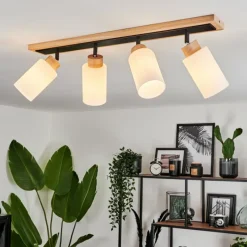 Luminaires Scandinaves-hofstein Plafonnier Represita Écru, Noir, 4 lumières