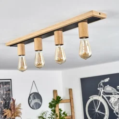 Luminaires Scandinaves-hofstein Plafonnier Represita Écru, Noir, 4 lumières