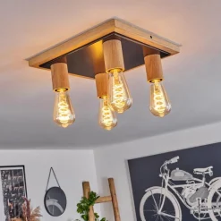 Luminaires Scandinaves-hofstein Plafonnier Represita Écru, Noir, 4 lumières