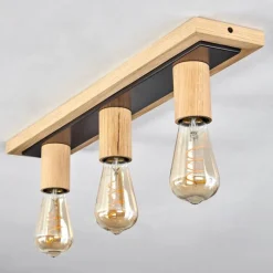 Luminaires Scandinaves-hofstein Plafonnier Represita Écru, Noir, 3 lumières