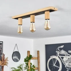 Luminaires Scandinaves-hofstein Plafonnier Represita Écru, Noir, 3 lumières