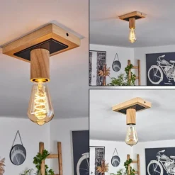 Luminaires Scandinaves-hofstein Plafonnier Represita Écru, Noir, 1 lumière