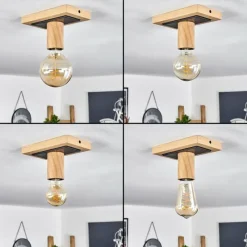 Luminaires Scandinaves-hofstein Plafonnier Represita Écru, Noir, 1 lumière