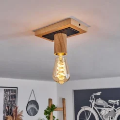 Luminaires Scandinaves-hofstein Plafonnier Represita Écru, Noir, 1 lumière