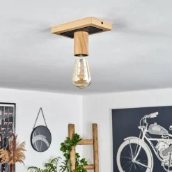 Luminaires Scandinaves-hofstein Plafonnier Represita Écru, Noir, 1 lumière