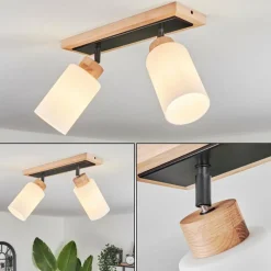 Luminaires Scandinaves-hofstein Plafonnier Represita Noir, 2 lumières