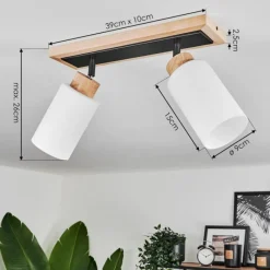 Luminaires Scandinaves-hofstein Plafonnier Represita Noir, 2 lumières