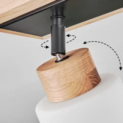 Luminaires Scandinaves-hofstein Plafonnier Represita Noir, 2 lumières