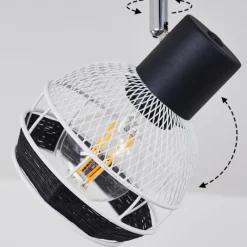 Style Boho-Chic-hofstein Plafonnier Revsbotn Chrome, Noir, 4 lumières