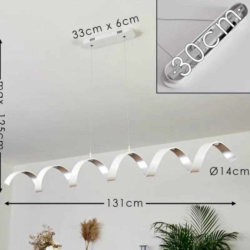 hofstein Plafonnier Rezat LED Blanc, 1 lumière