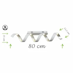 Luce Design Plafonnier Rezat LED Blanc, 1 lumière* Éclairage Led