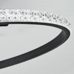 hofstein Plafonnier Rheinfelden LED Noir, 1 lumière