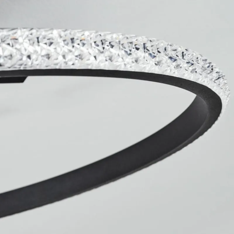 hofstein Plafonnier Rheinfelden LED Noir, 1 lumière