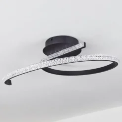 hofstein Plafonnier Rheinfelden LED Noir, 1 lumière