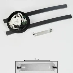 hofstein Plafonnier Rheinfelden LED Noir, 1 lumière