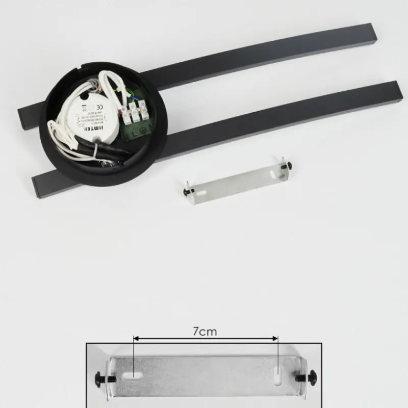 hofstein Plafonnier Rheinfelden LED Noir, 1 lumière