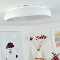 hofstein Plafonnier Rhone LED Blanc, 1 lumière, Changeur de couleurs