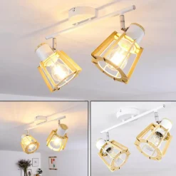 hofstein Plafonnier Rieti Blanc, 2 lumières