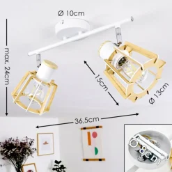 hofstein Plafonnier Rieti Blanc, 2 lumières