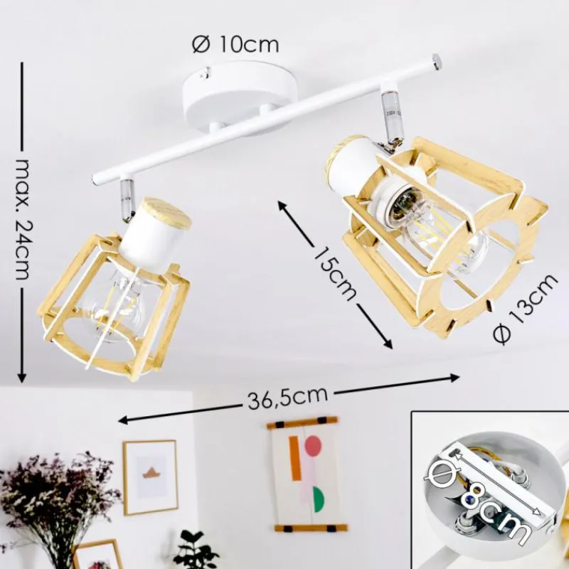 hofstein Plafonnier Rieti Blanc, 2 lumières