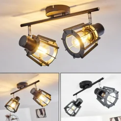 hofstein Plafonnier Rieti Noir, 2 lumières