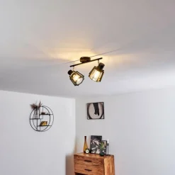 hofstein Plafonnier Rieti Noir, 2 lumières