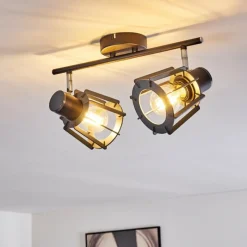 hofstein Plafonnier Rieti Noir, 2 lumières