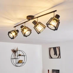 hofstein Plafonnier Rieti Noir, 4 lumières* Spots Et Projecteurs