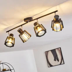 hofstein Plafonnier Rieti Noir, 4 lumières* Spots Et Projecteurs