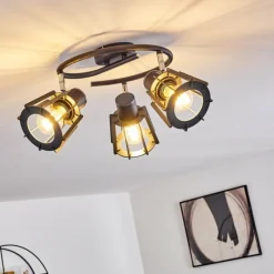 hofstein Plafonnier Rieti Noir, 3 lumières