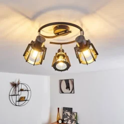 hofstein Plafonnier Rieti Noir, 3 lumières