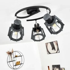 hofstein Plafonnier Rieti Noir, 3 lumières