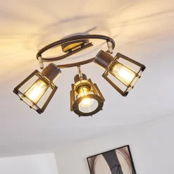 hofstein Plafonnier Rieti Noir, 3 lumières