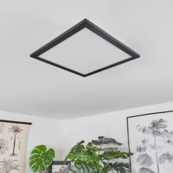 hofstein Plafonnier Ringuelet LED Noir, Blanc, 1 lumière, Télécommandes