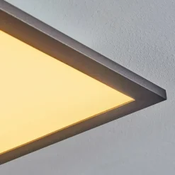 hofstein Plafonnier Ringuelet LED Noir, Blanc, 1 lumière, Télécommandes