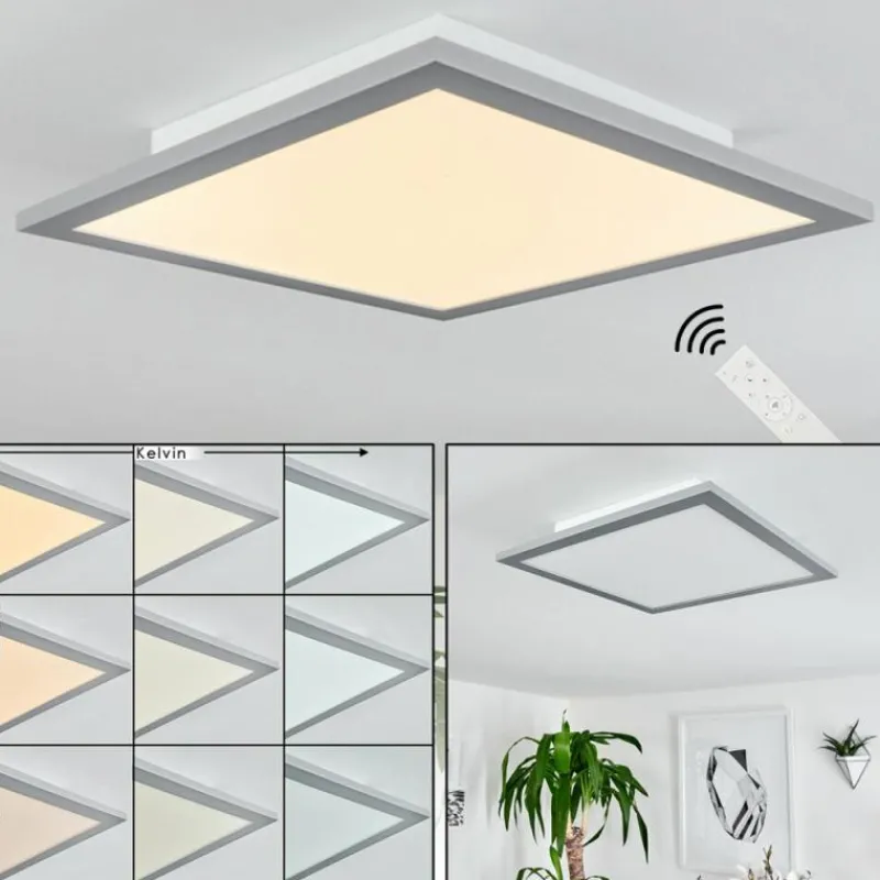 hofstein Plafonnier Ringuelet LED Blanc, 1 lumière, Télécommandes